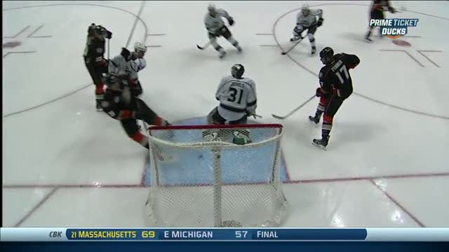 Ryan Getzlaf smacks it in out of mid-air