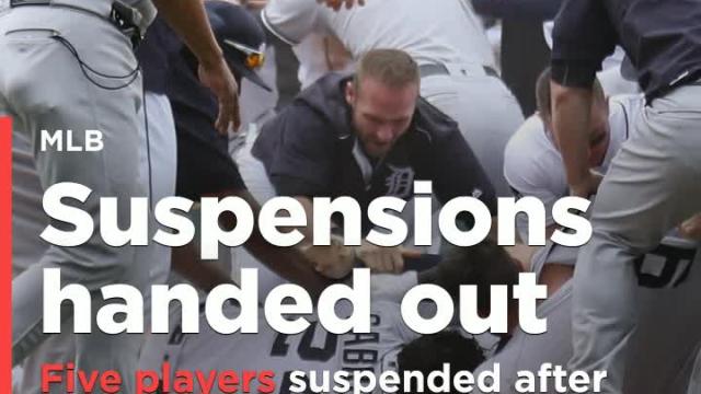 Five players suspended by MLB after Yankees-Tigers brawl