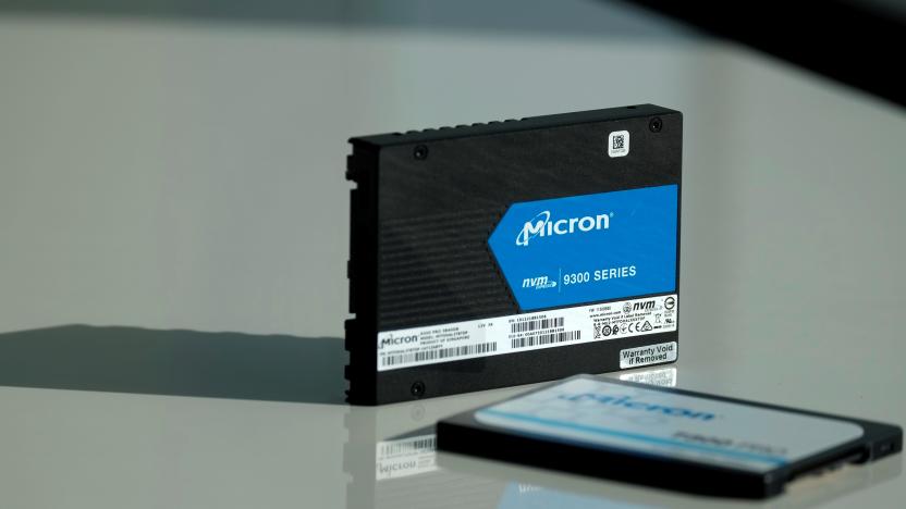 Micron Technology's solid-state drive for data center customers is presented at a product launch event in San Francisco, U.S., October 24, 2019. REUTERS/Stephen Nellis REFILE - CORRECTING TYPE OF THE DRIVE