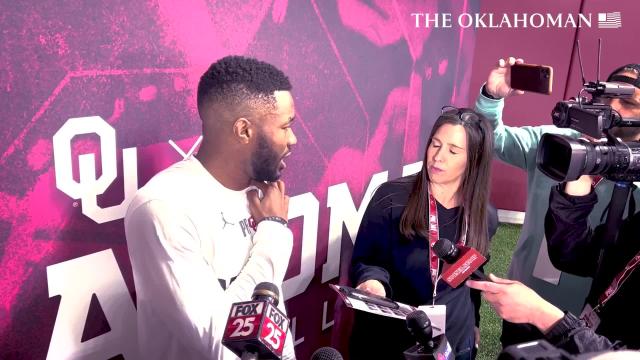 Watch: Marvin Mims discusses his performance during OU football Pro Day