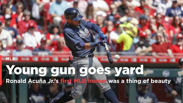 Ronald Acuña Jr.'s first big-league homer was a thing of beauty