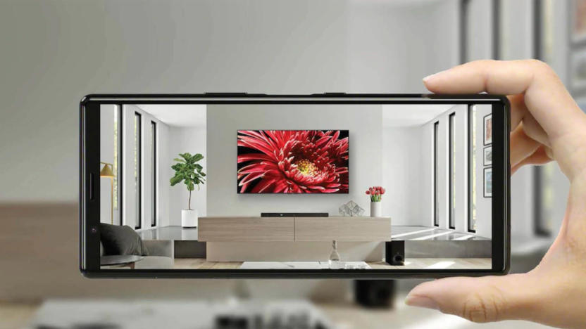 Sony Envision TV AR app on an Xperia phone