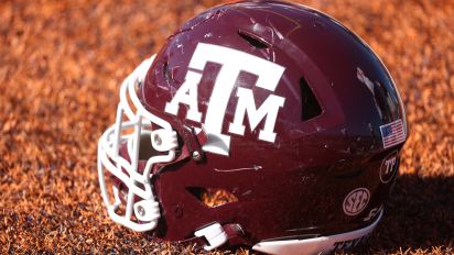 Getty Images - MOBILE, AL - JANUARY 31: A general view of a Texas A&M Aggies helmet during the American Team practice for the Reese's Senior Bowl on January 31, 2024 at Hancock Whitney Stadium in Mobile, Alabama.  (Photo by Michael Wade/Icon Sportswire via Getty Images)