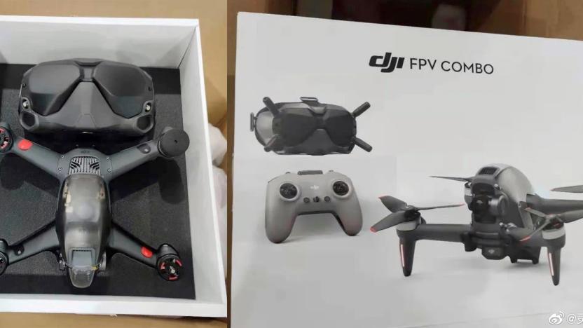 DJI FPV racing drone leak