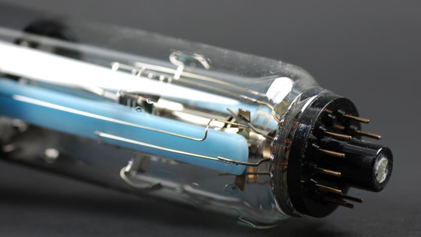 vacuum tube used in an old analog oscilloscope in the lab