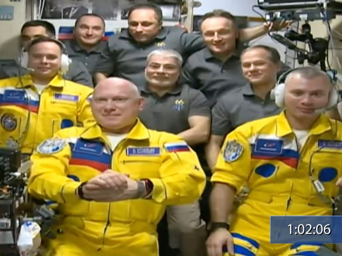 The Russian cosmonauts who wore the colors of Ukraine's flag to the ISS were bli..