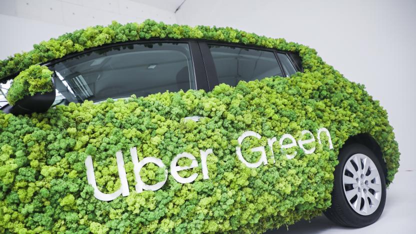 Uber has launched its Uber Green service in Krakow, Poland on 22 May, 2019. Krakow is the first city in Poland to benefit from this service. By using Uber mobile application one can request an eco-friendly ride by electric car. (Photo by Beata Zawrzel/NurPhoto via Getty Images)