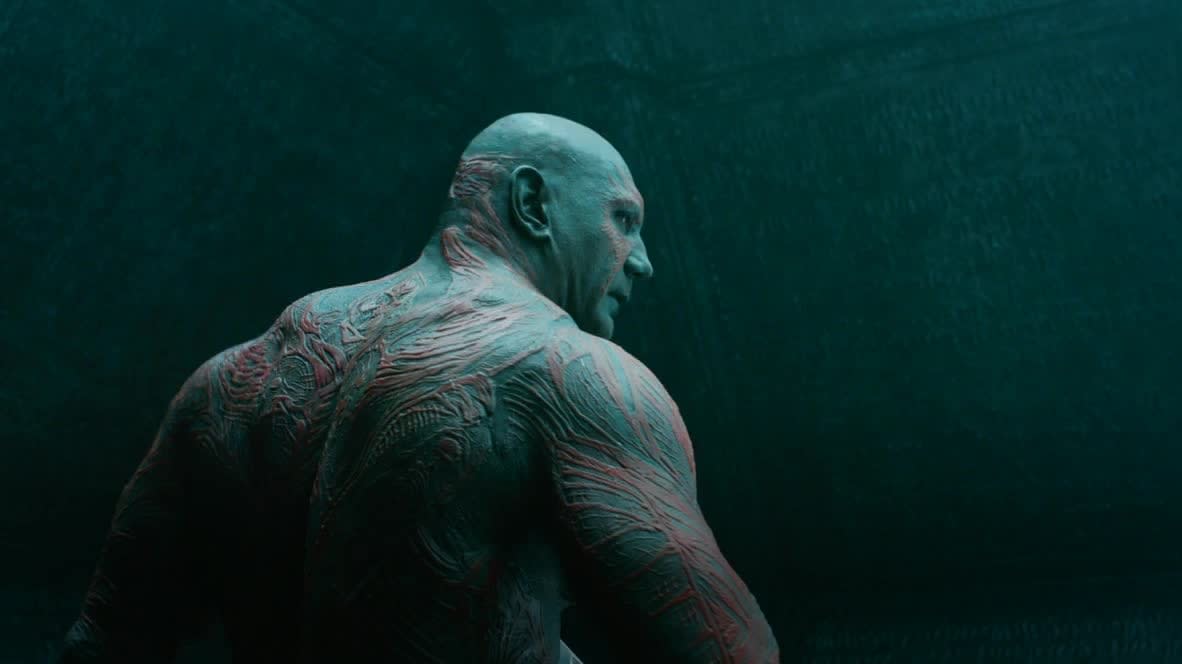 Dave Bautista had to sweat off Guardians of the Galaxy makeup