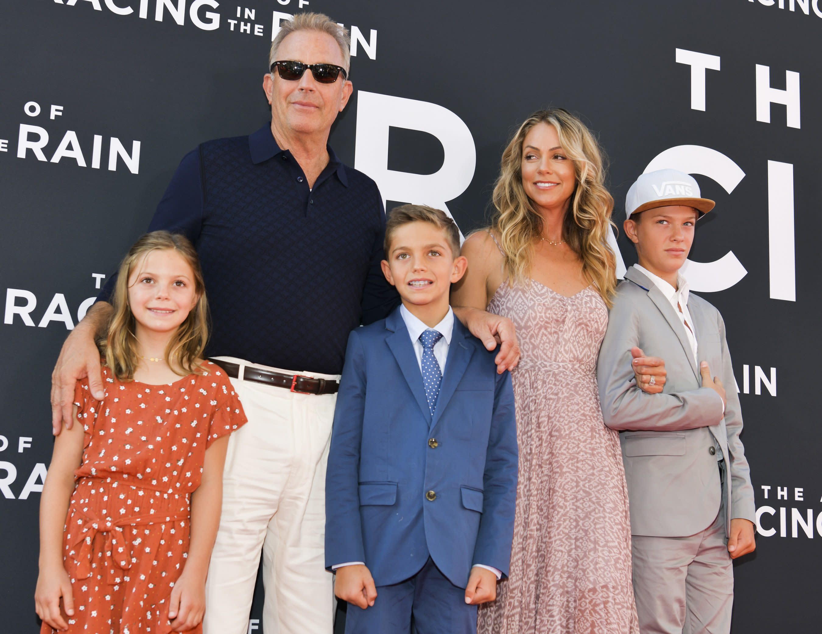 Family Night Out! Kevin Costner, His Wife and Their 3 Kids Enjoy a Los