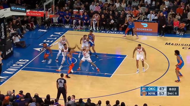 Jeremiah Robinson-Earl with a 3-pointer vs the New York Knicks