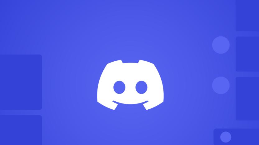The Discord logo on a blue background