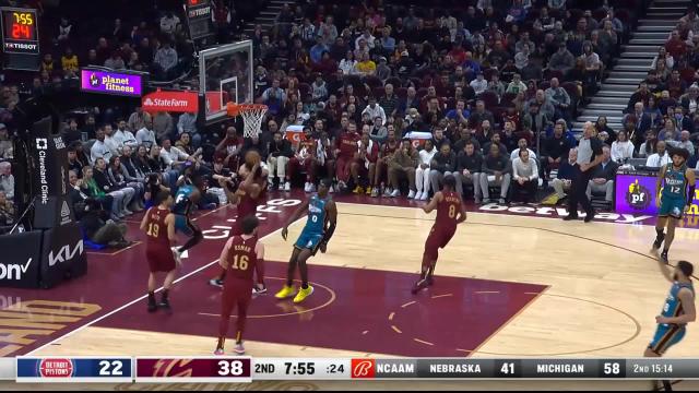 Cory Joseph with an assist vs the Cleveland Cavaliers