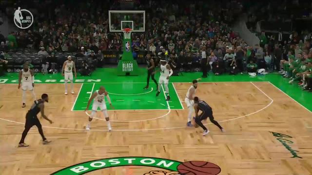 Kyrie Irving with an and one vs the Boston Celtics