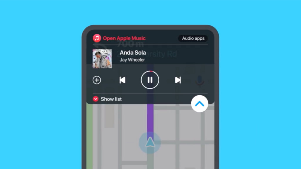 You can launch Apple Music from Waze without opening Apple Music