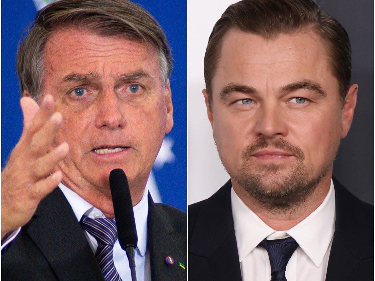 Brazil's president told Leonardo DiCaprio to 'keep his mouth shut' after the act..