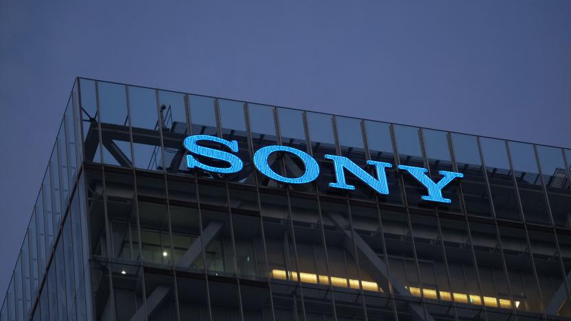 The logo of Japans Sony is displayed on the wall of the companys headquarters building in Tokyo on December 10, 2020, after it announced it had agreed to buy US anime streaming giant Crunchyroll from AT&T for 1.17 billion USD. (Photo by Kazuhiro NOGI / AFP) (Photo by KAZUHIRO NOGI/AFP via Getty Images)