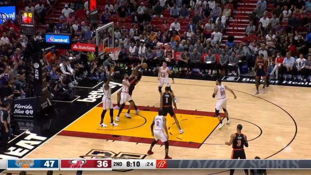 Obi Toppin with a dunk vs the Miami Heat