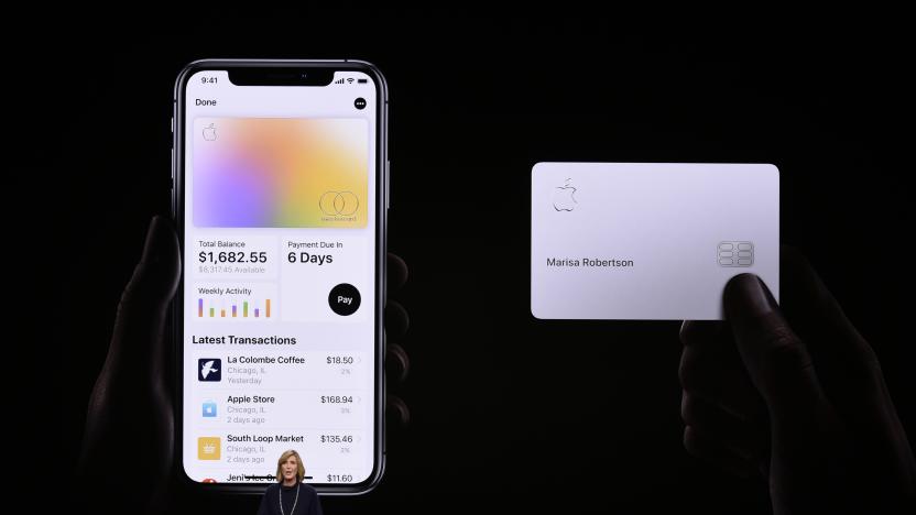 CUPERTINO, CA - MARCH 25: Jennifer Bailey, vice president of Apple Pay, speaks during an Apple product launch event at the Steve Jobs Theater at Apple Park on March 25, 2019 in Cupertino, California. Apple announced the launch of it's new video streaming service, unveiled a premium subscription tier to its News app, and announced  it would release its own credit card, called Apple Card.  (Photo by Michael Short/Getty Images)