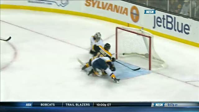 Lucic goes tape-to-tape with Iginla for goal