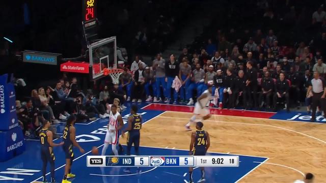 Nicolas Claxton with an alley oop vs the Indiana Pacers