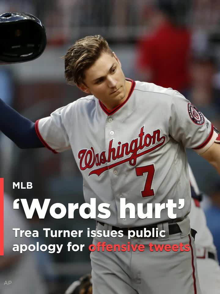 Trea Turner apologizes for offensive tweets, Before Tuesday's game against  the Mets, Trea Turner apologized for offensive tweets that resurfaced over  the weekend., By MASN Nationals