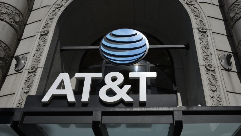 SAN FRANCISCO, CALIFORNIA - SEPTEMBER 12, 2018: The entrance to an AT&T store in San Francisco, California. (Photo by Robert Alexander/Getty Images)