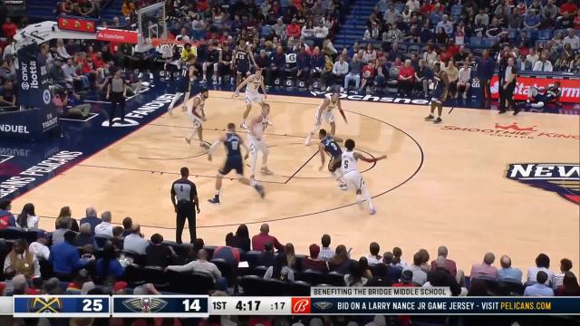 CJ McCollum with an assist vs the Denver Nuggets