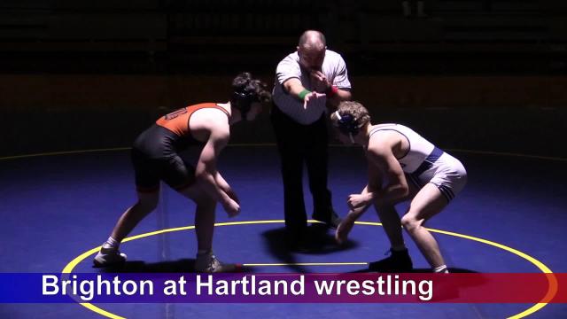 Watch highlights from Brighton-Hartland wrestling dual