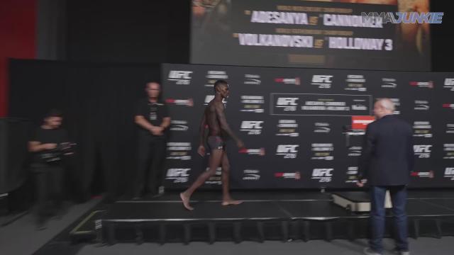 UFC 276 weigh-in video: Israel Adesanya, Jared Cannonier on mark for title fight