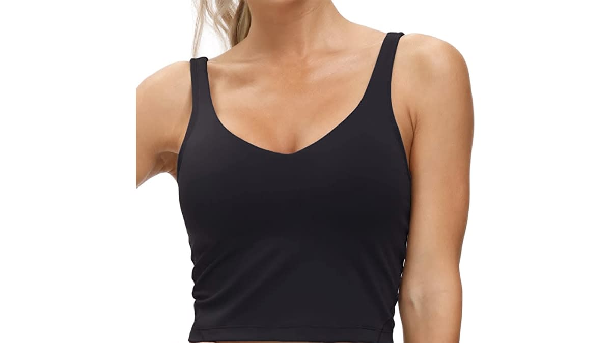 BMJL Women's Black Workout Tank Tops with Built-in Bra