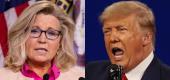 Rep. Liz Cheney and former President Donald Trump. (Yahoo TV)