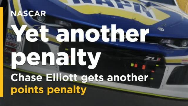 Chase Elliott gets another points penalty, this time for a rear windshield issue