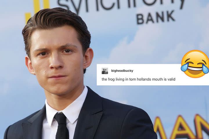 Tom Holland Responds To Ridiculous Meme About A Frog Hiding In His Mouth 