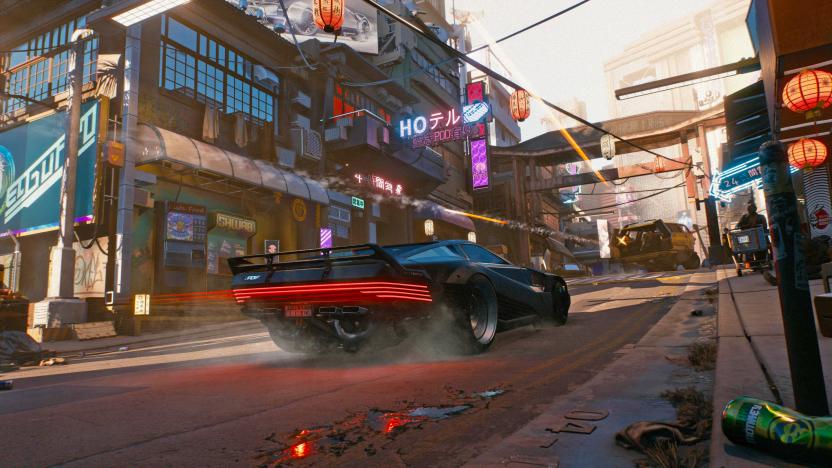 Cyberpunk 2077 video game promotional still.