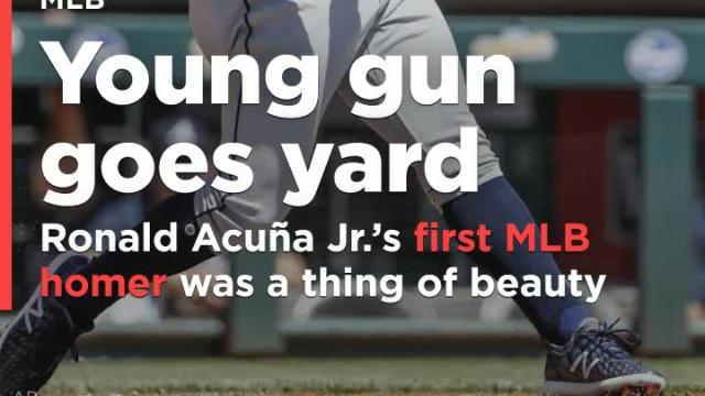 Ronald Acuña Jr.'s first big-league homer was a thing of beauty