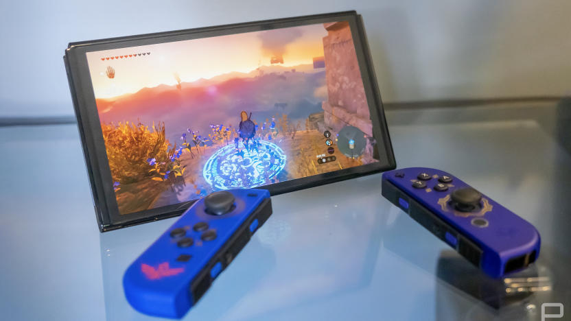 Photo of a Nintendo Switch running The Legend of Zelda: Tears of the Kingdom.