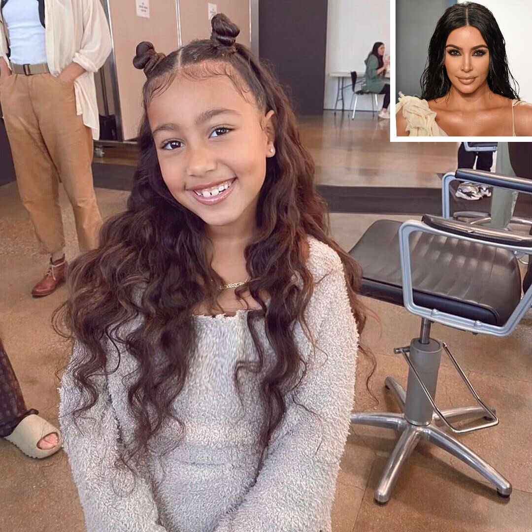 Kim Kardashian West Shares Photos Of Daughter North 7 In Hair And Makeup Playing Dress Up