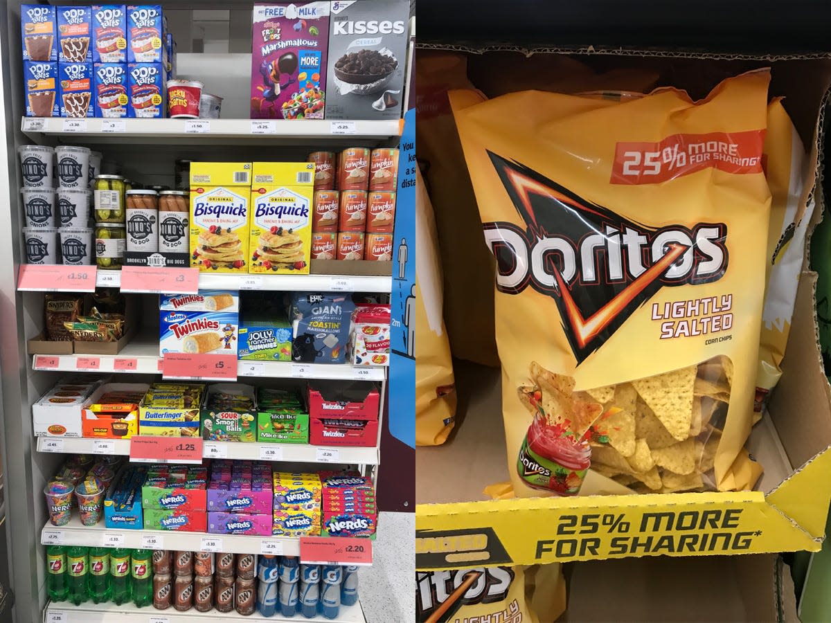 I live in the UK. Here's what the 'American' section of the grocery store is actually like.