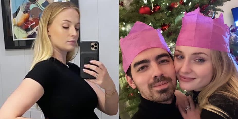 Sophie Turner says she misses her tummy while celebrating Christmas with Joe Jonas