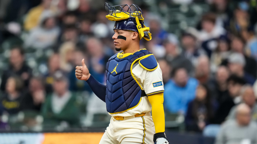 Getty Images - MILWAUKEE, WI - APRIL 03: William Contreras #24 of the Milwaukee Brewers looks on against the Minnesota Twins on April 3, 2024 at American Family Field in Milwaukee, Wisconsin (Photo by Brace Hemmelgarn/Minnesota Twins/Getty Images)