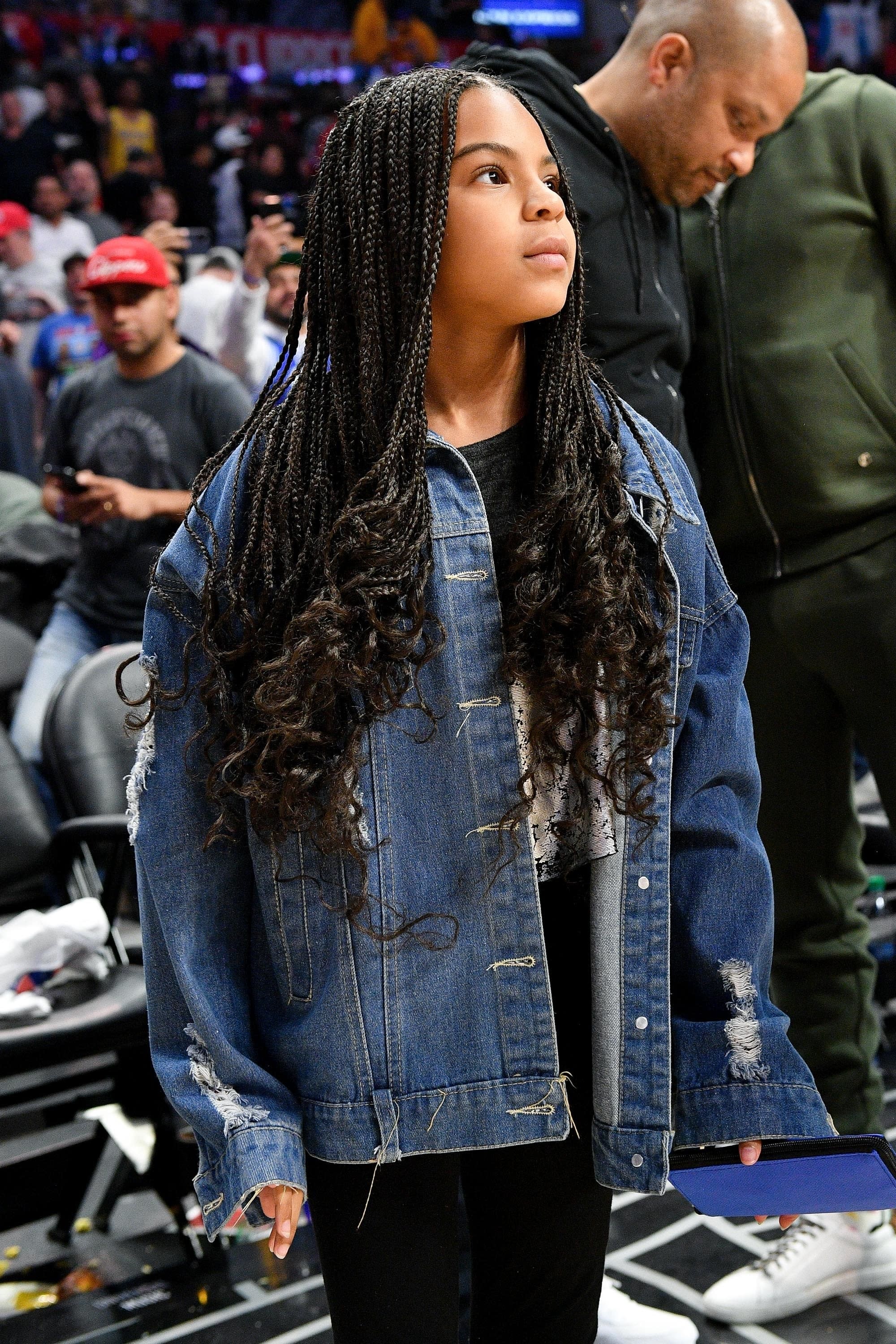 Blue Ivy Rocked Box Braids and a Personalized Jacket Courtside at the