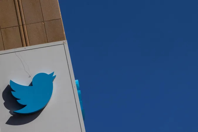 A Twitter logo is seen outside the company's headquarters in San Francisco, California, U.S., April 25, 2022. REUTERS/Carlos Barria