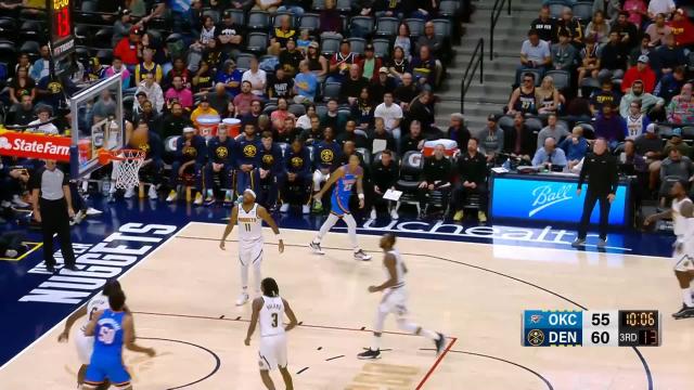 Aleksej Pokusevski with a 3-pointer vs the Denver Nuggets