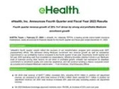 eHealth, Inc. Announces Fourth Quarter and Fiscal Year 2023 Results