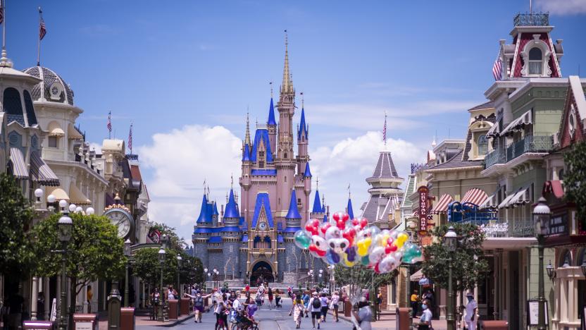 Cinderella Castle and Main Street, U.S.A. are seen at Walt Disney World Resort's Magic Kingdom on Wednesday, August 12, 2020, in Lake Buena Vista, Fla. (Photo by Charles Sykes/Invision/AP)