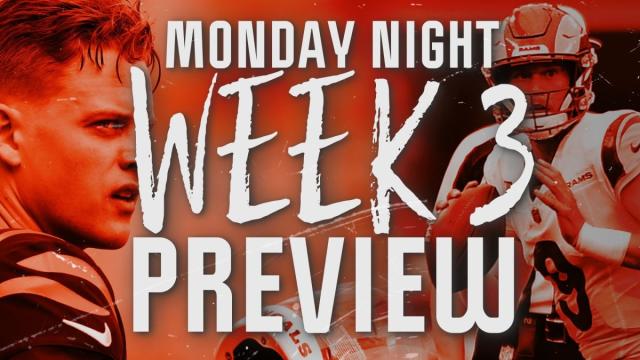 Previewing Monday night football games in NFL Week 3