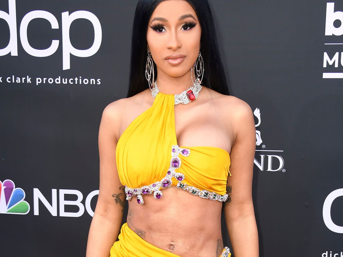 cardi b billboard awards 2019 dress slip