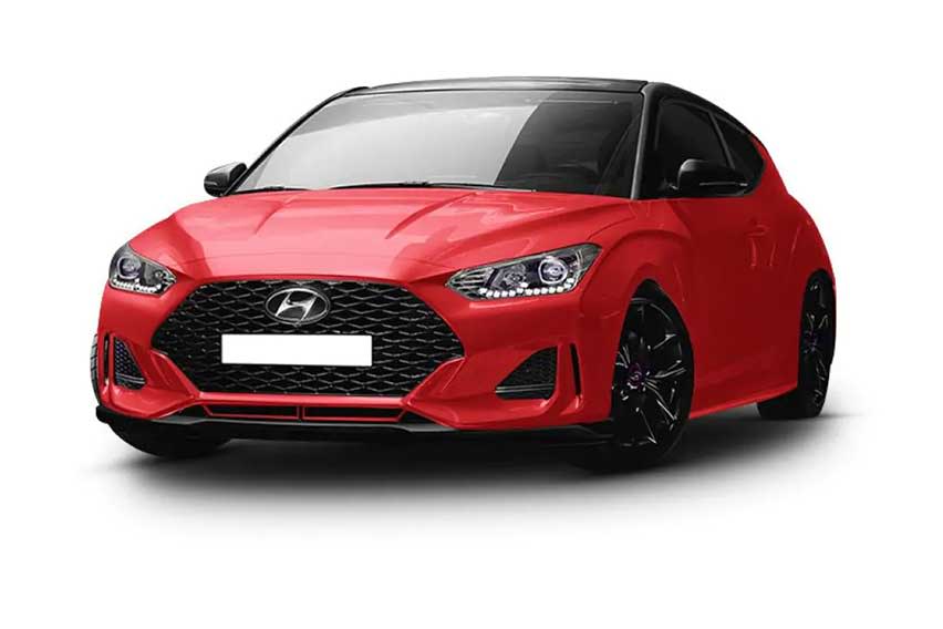 The cool colors of the Hyundai Veloster