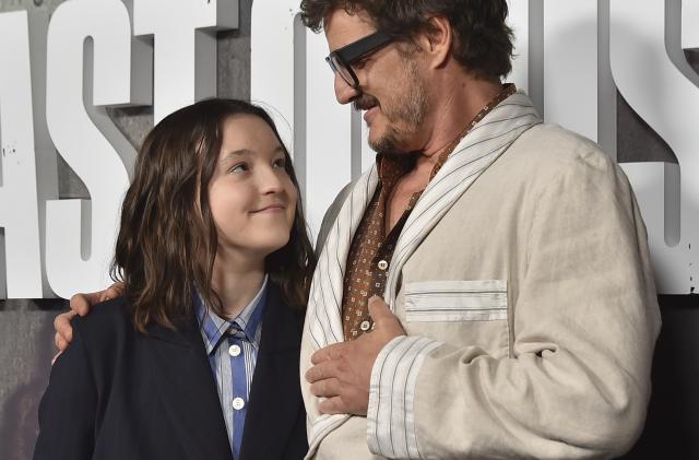 Bella Ramsey, left, and Pedro Pascal arrive at a For Your Consideration red carpet for "The Last Of Us" on Friday, April 28, 2023, at the Directors Guild of America Theatre in Los Angeles. (Photo by Jordan Strauss/Invision/AP)