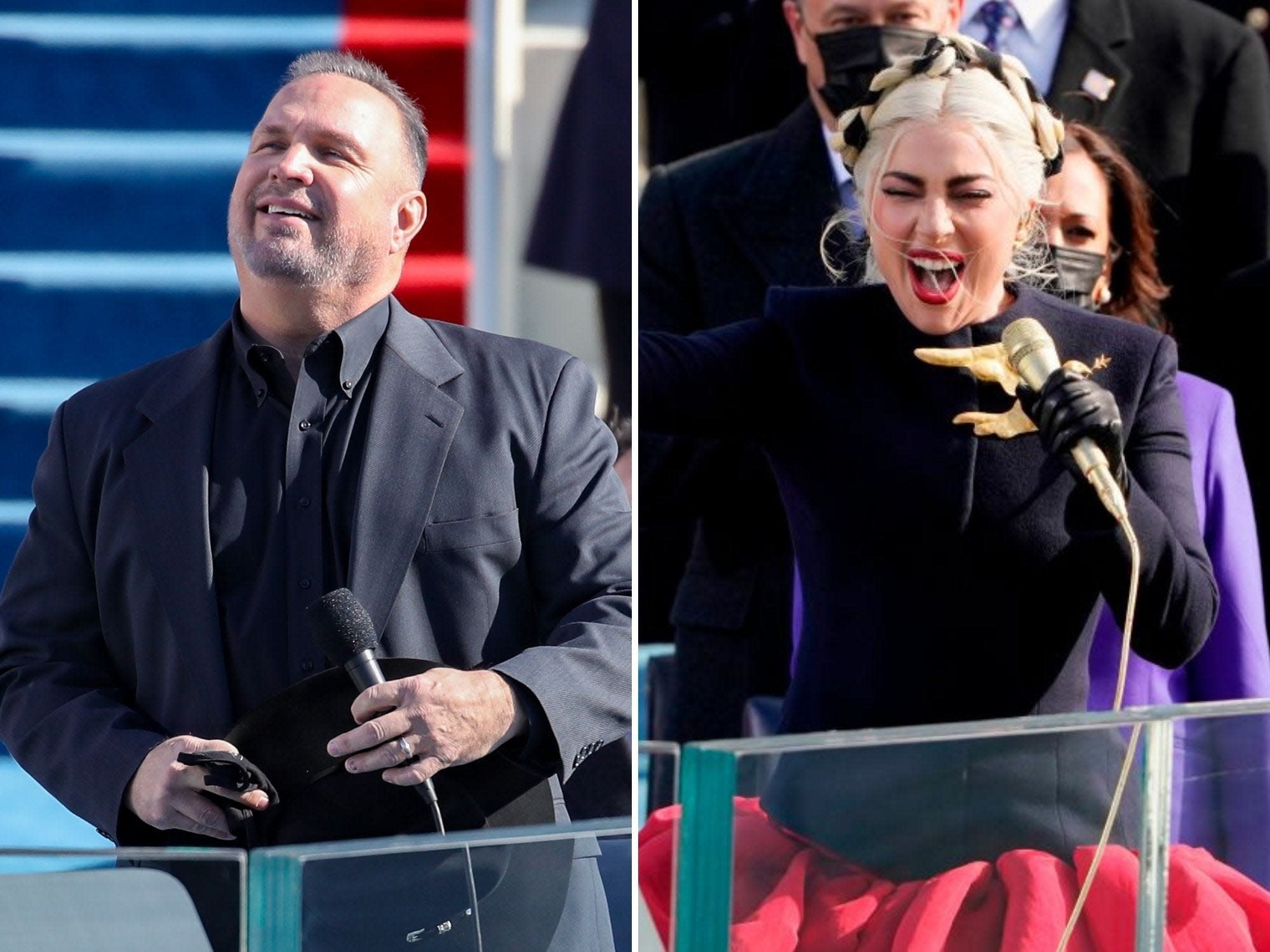 Garth Brooks thanked Lady Gaga for lending her hairdresser and makeup artist on Induction Day